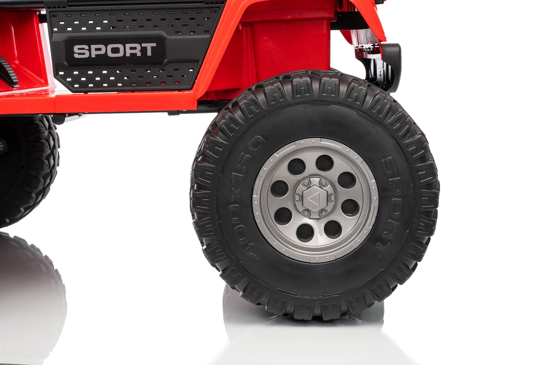 Maşinuţa electrica copii OFFRIDE 4x4² cu două locuri, 24V, roșu, player MP3 cu intrare USB/AUX, transmisie 4x4, baterie litiu, roți EVA cu suspensie, telecomandă, lumini LED - imagine 45
