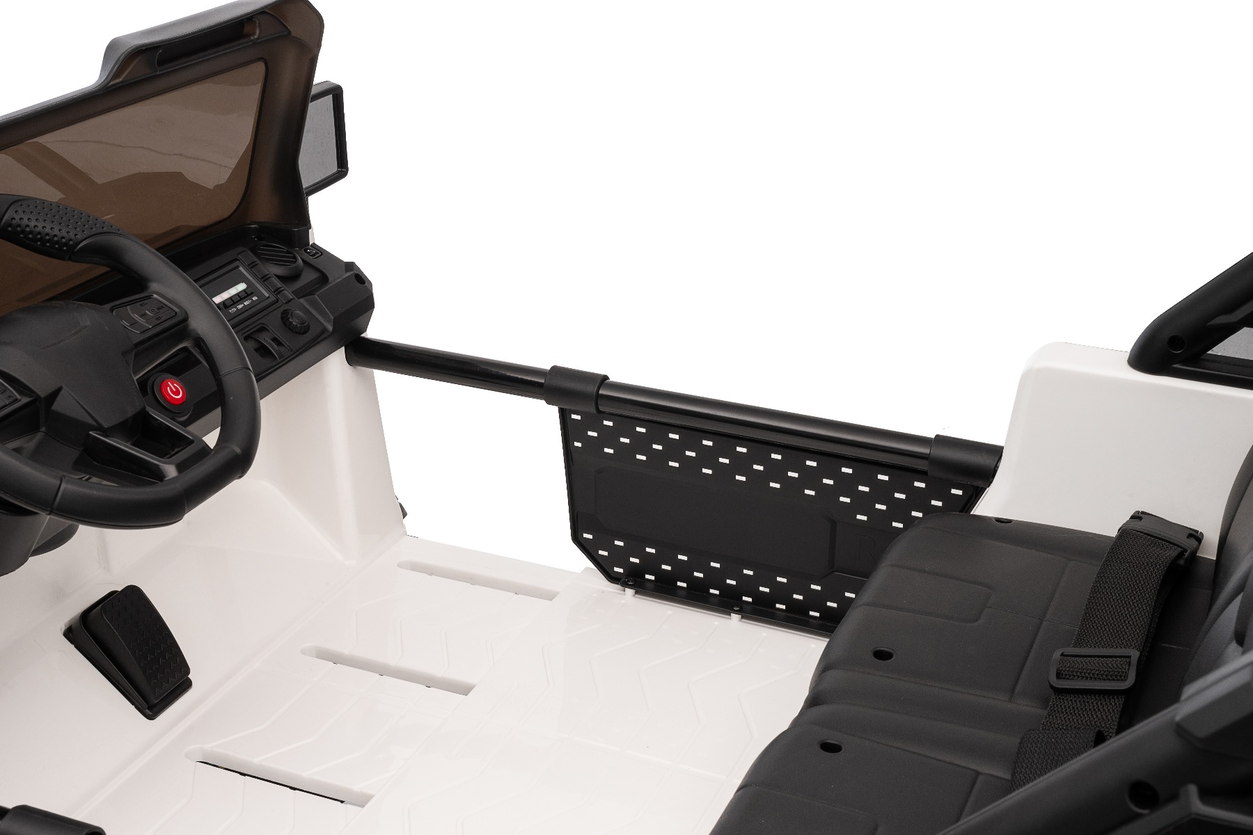 Maşinuţa electrica copii OFFRIDE 4x4² cu două locuri, 24V, alb, player MP3 cu intrare USB/AUX, transmisie 4x4, baterie litiu, roți EVA cu suspensie, telecomandă, lumini LED - imagine 36