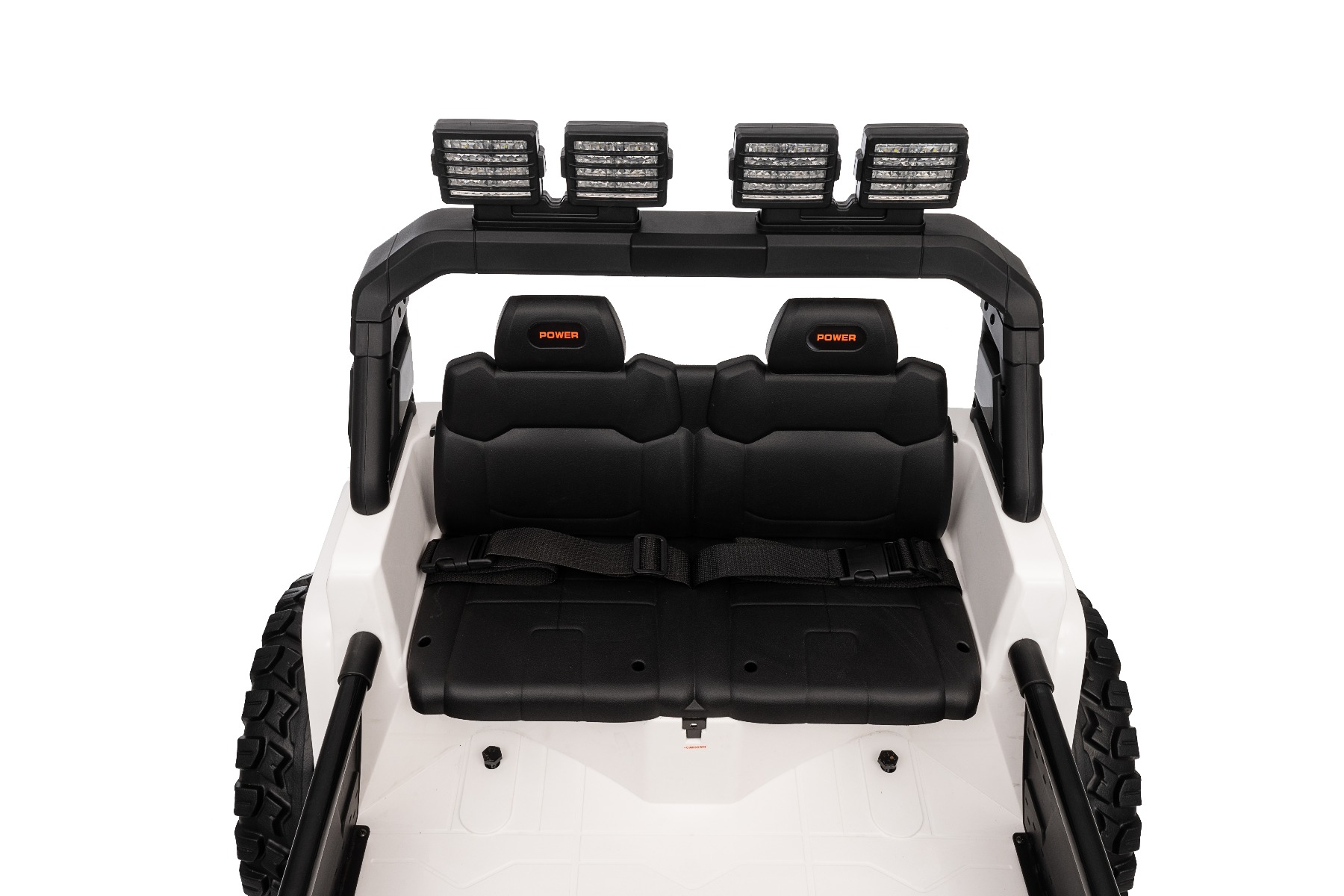 Maşinuţa electrica copii OFFRIDE 4x4² cu două locuri, 24V, alb, player MP3 cu intrare USB/AUX, transmisie 4x4, baterie litiu, roți EVA cu suspensie, telecomandă, lumini LED - imagine 37