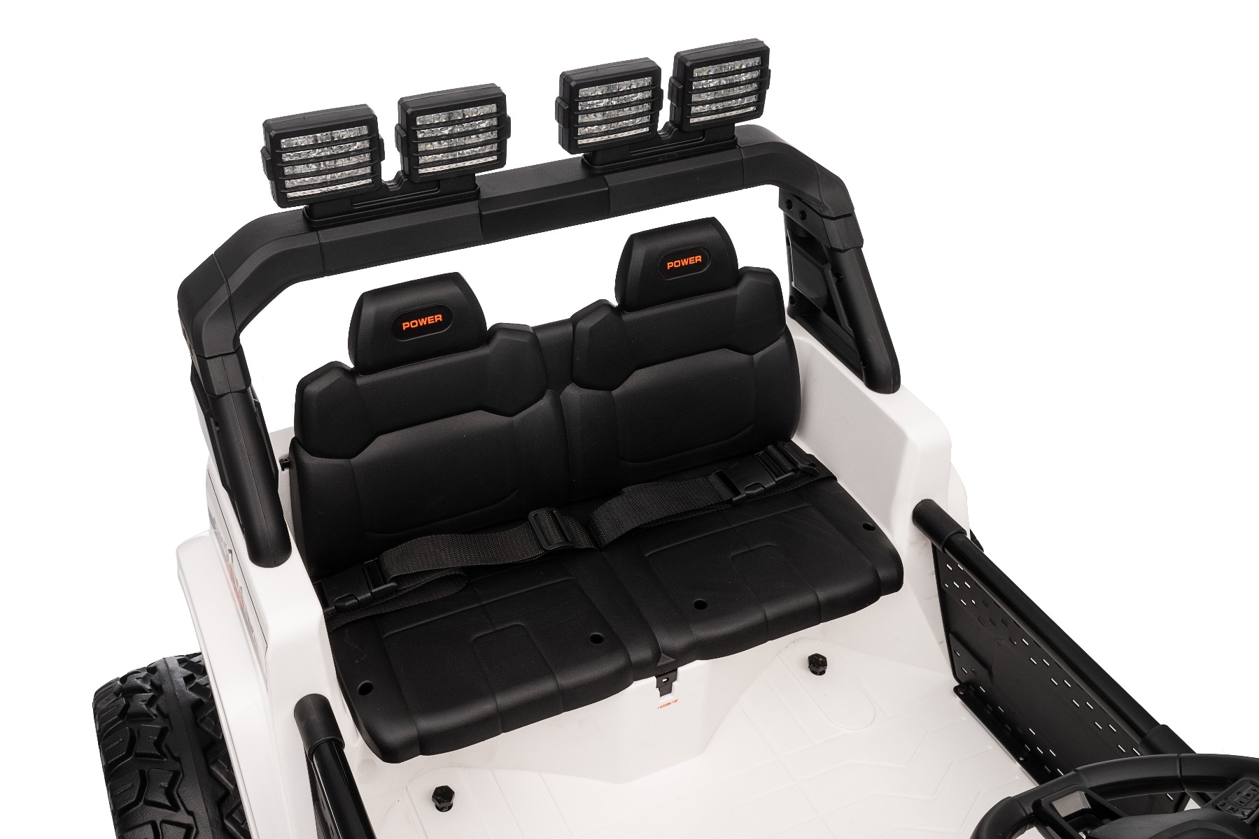 Maşinuţa electrica copii OFFRIDE 4x4² cu două locuri, 24V, alb, player MP3 cu intrare USB/AUX, transmisie 4x4, baterie litiu, roți EVA cu suspensie, telecomandă, lumini LED - imagine 38