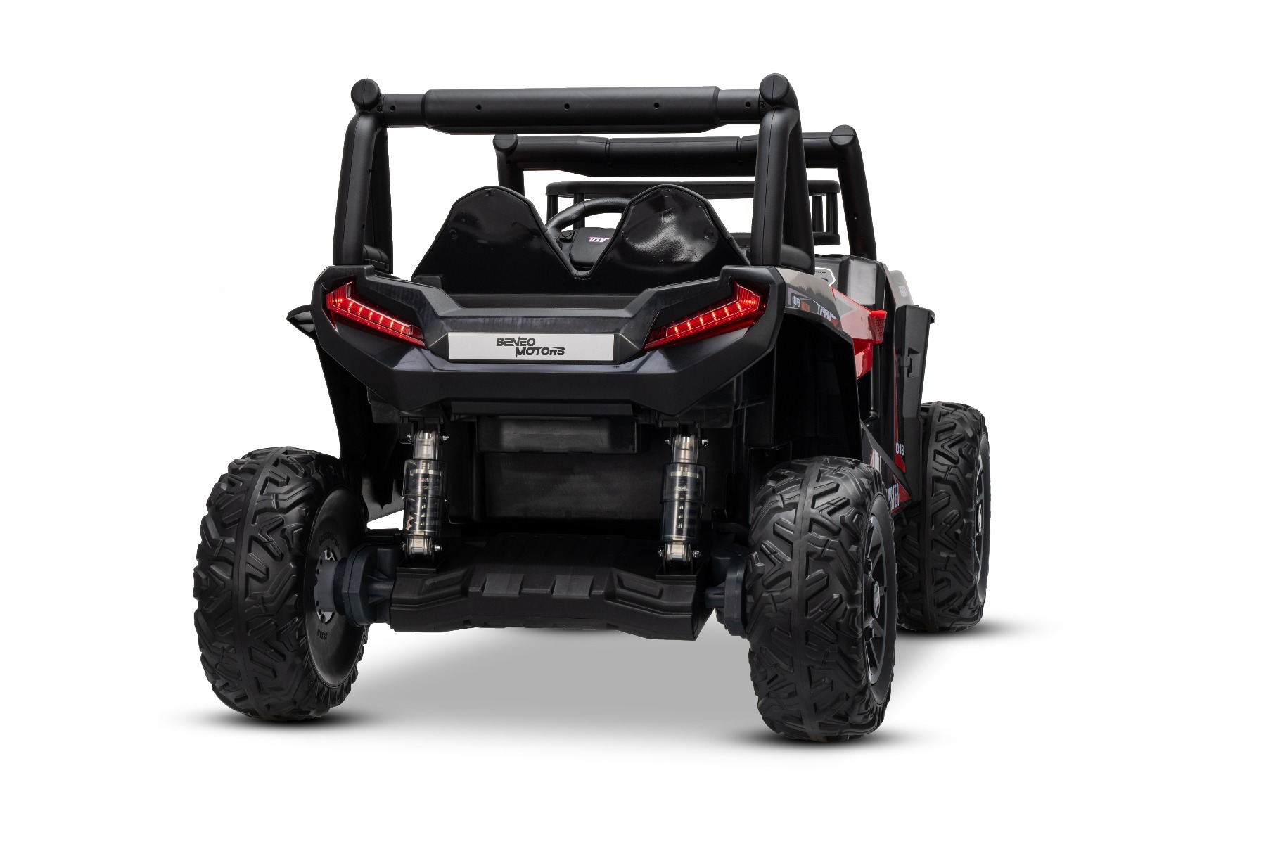 Mașină electrică pentru copii UTV 24V, roșie, două locuri, motor 2 x 200 W, Baterie litiu, roți EVA, osii cu arcuri, frână electrică, scaun tapițat, 2.4 GHz DO, două locuri, USB, AUX - imagine 26