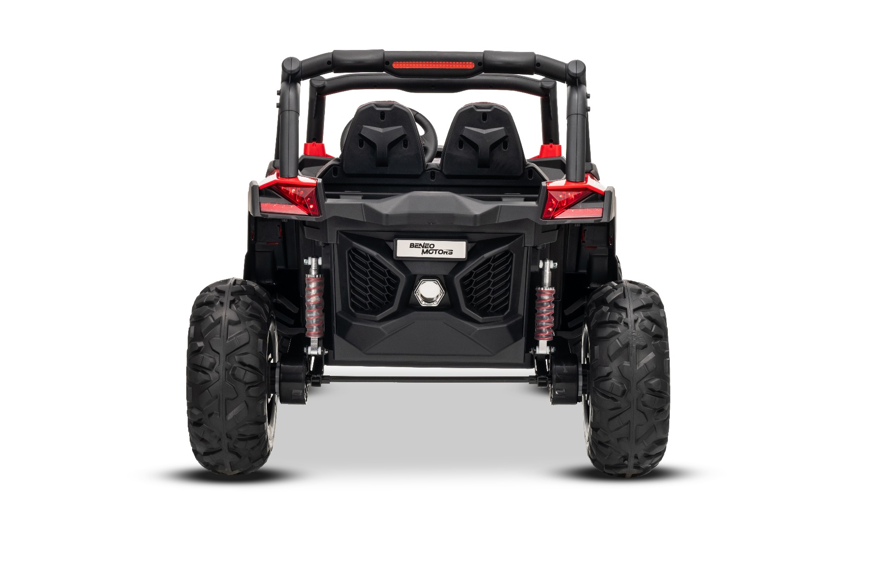 Mașinuță electrică de jucărie NEW RSX 24V, roșu, tracțiune 4x4, baterie litiu, roți EVA, suspensii, scaun din piele artificială cu două locuri, telecomandă, player MP3 cu intrare USB/AUX - imagine 11