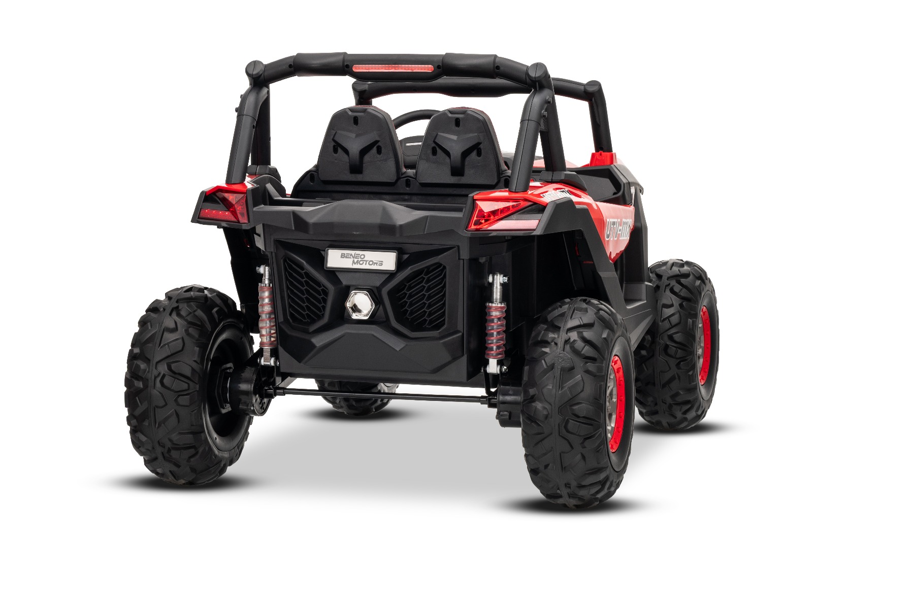 Mașinuță electrică de jucărie NEW RSX 24V, roșu, tracțiune 4x4, baterie litiu, roți EVA, suspensii, scaun din piele artificială cu două locuri, telecomandă, player MP3 cu intrare USB/AUX - imagine 12