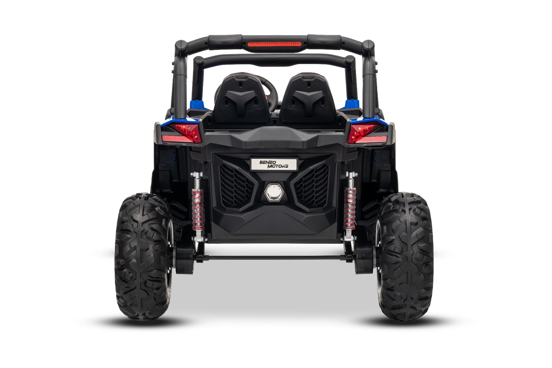 Mașinuță electrică de jucărie NEW RSX 24V, albastru, tracțiune 4x4, baterie litiu, roți EVA, suspensii, scaun din piele artificială cu două locuri, telecomandă, player MP3 cu intrare USB/AUX - imagine 12