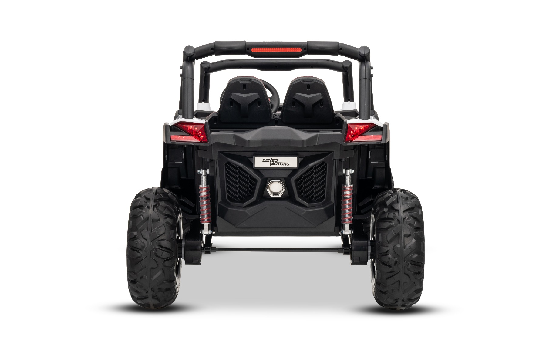 Mașinuță electrică de jucărie NEW RSX 24V, alb, tracțiune 4x4, baterie litiu, roți EVA, suspensii, scaun din piele artificială cu două locuri, telecomandă, player MP3 cu intrare USB/AUX - imagine 25
