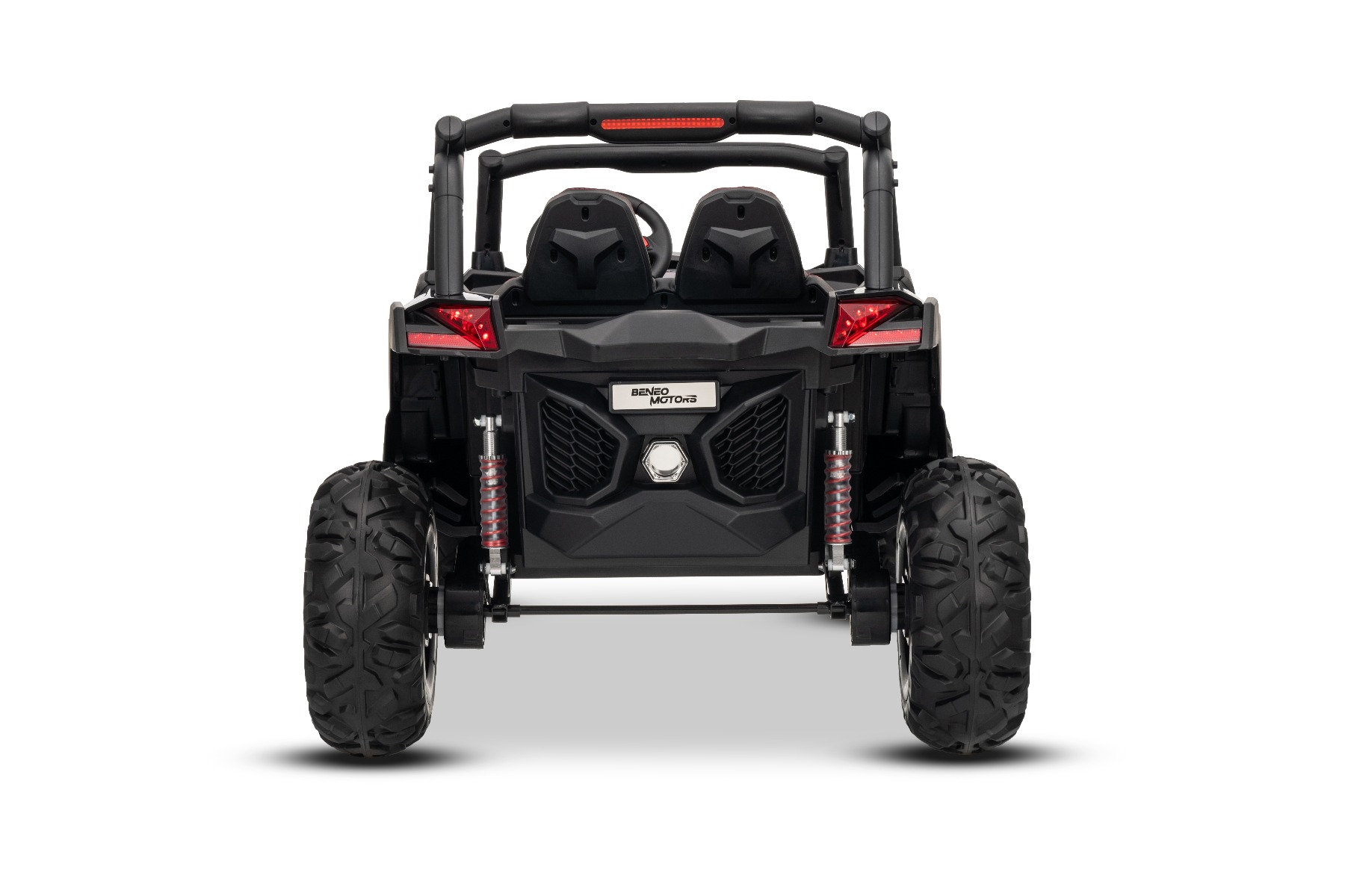 Mașinuță electrică de jucărie NEW RSX 24V, negru, tracțiune 4x4, baterie litiu, roți EVA, suspensii, scaun din piele artificială cu două locuri, telecomandă, player MP3 cu intrare USB/AUX - imagine 19