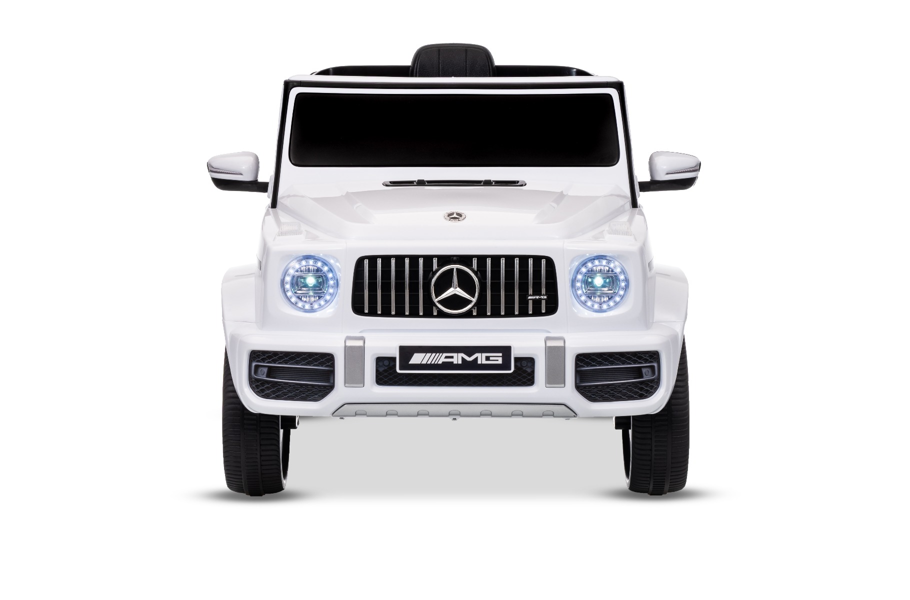 Mașinuță electrică Mercedes G63 12V, alb, scaun individual, suspensii față/spate, baterie litiu, telecomandă 2.4 GHz, 2XMOTOR, USB, Bluetooth, licență ORIGINALĂ - imagine 2
