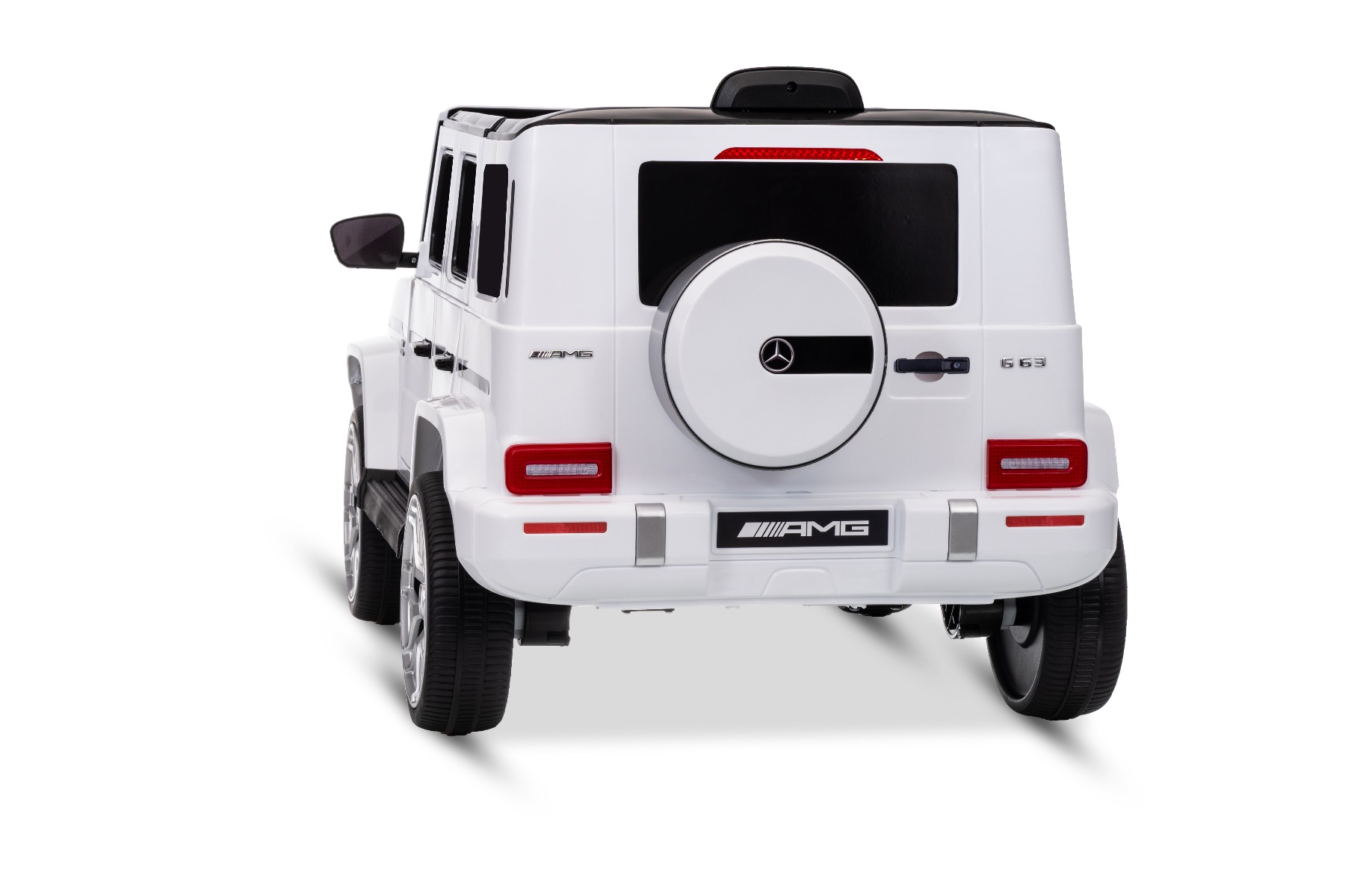 Mașinuță electrică Mercedes G63 12V, alb, scaun individual, suspensii față/spate, baterie litiu, telecomandă 2.4 GHz, 2XMOTOR, USB, Bluetooth, licență ORIGINALĂ - imagine 10