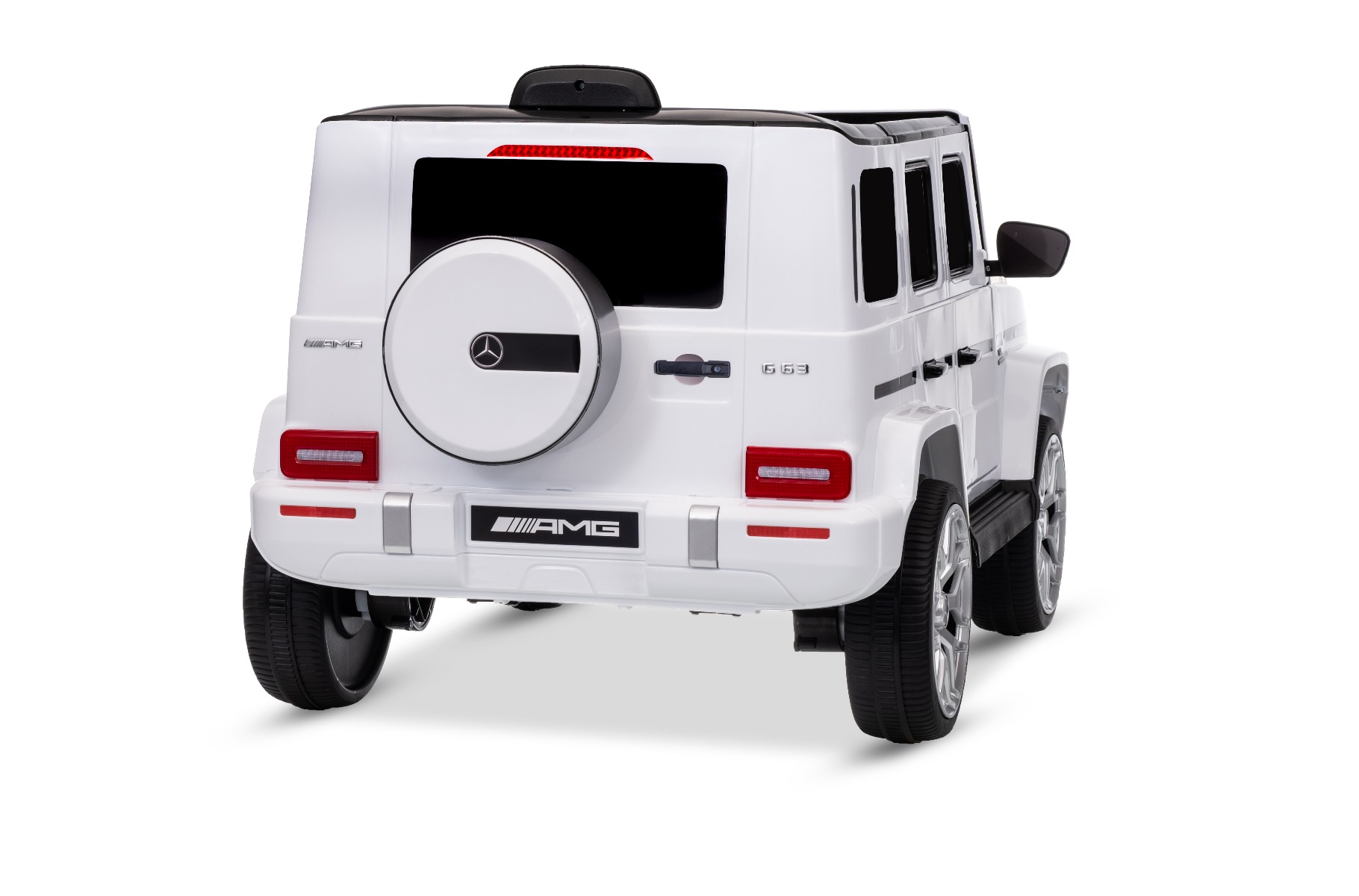 Mașinuță electrică Mercedes G63 12V, alb, scaun individual, suspensii față/spate, baterie litiu, telecomandă 2.4 GHz, 2XMOTOR, USB, Bluetooth, licență ORIGINALĂ - imagine 13