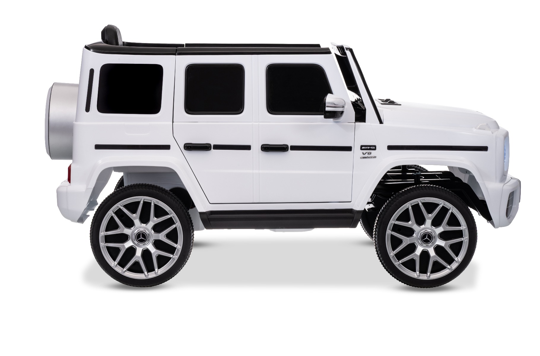 Mașinuță electrică Mercedes G63 12V, alb, scaun individual, suspensii față/spate, baterie litiu, telecomandă 2.4 GHz, 2XMOTOR, USB, Bluetooth, licență ORIGINALĂ - imagine 18
