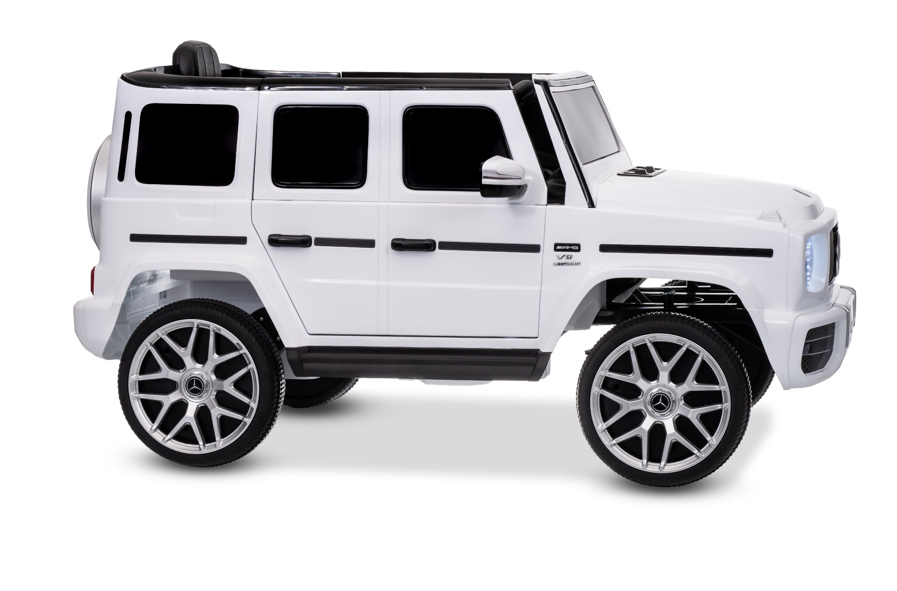 Mașinuță electrică Mercedes G63 12V, alb, scaun individual, suspensii față/spate, baterie litiu, telecomandă 2.4 GHz, 2XMOTOR, USB, Bluetooth, licență ORIGINALĂ - imagine 19