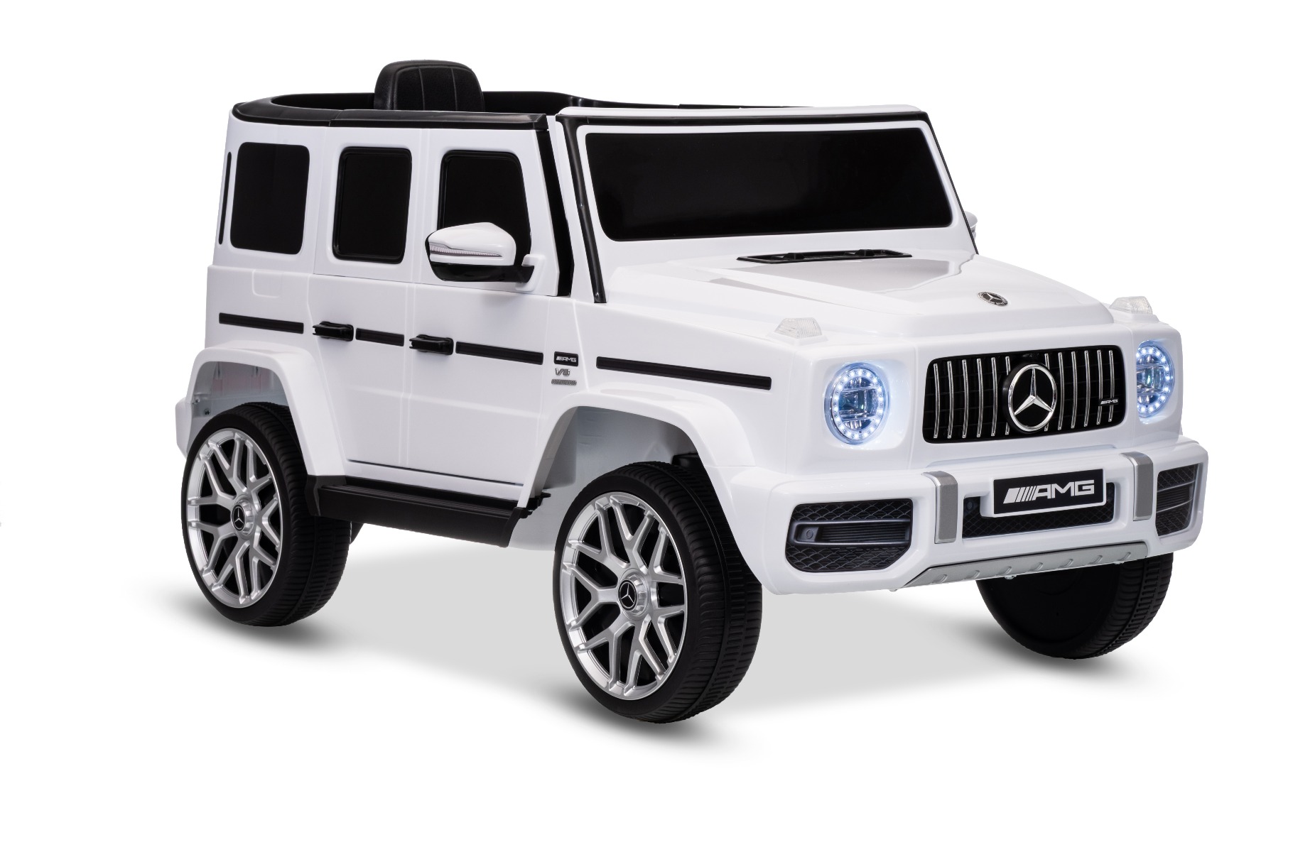 Mașinuță electrică Mercedes G63 12V, alb, scaun individual, suspensii față/spate, baterie litiu, telecomandă 2.4 GHz, 2XMOTOR, USB, Bluetooth, licență ORIGINALĂ - imagine 21
