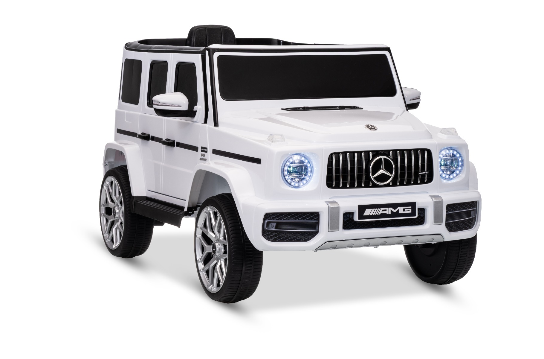 Mașinuță electrică Mercedes G63 12V, alb, scaun individual, suspensii față/spate, baterie litiu, telecomandă 2.4 GHz, 2XMOTOR, USB, Bluetooth, licență ORIGINALĂ - imagine 22