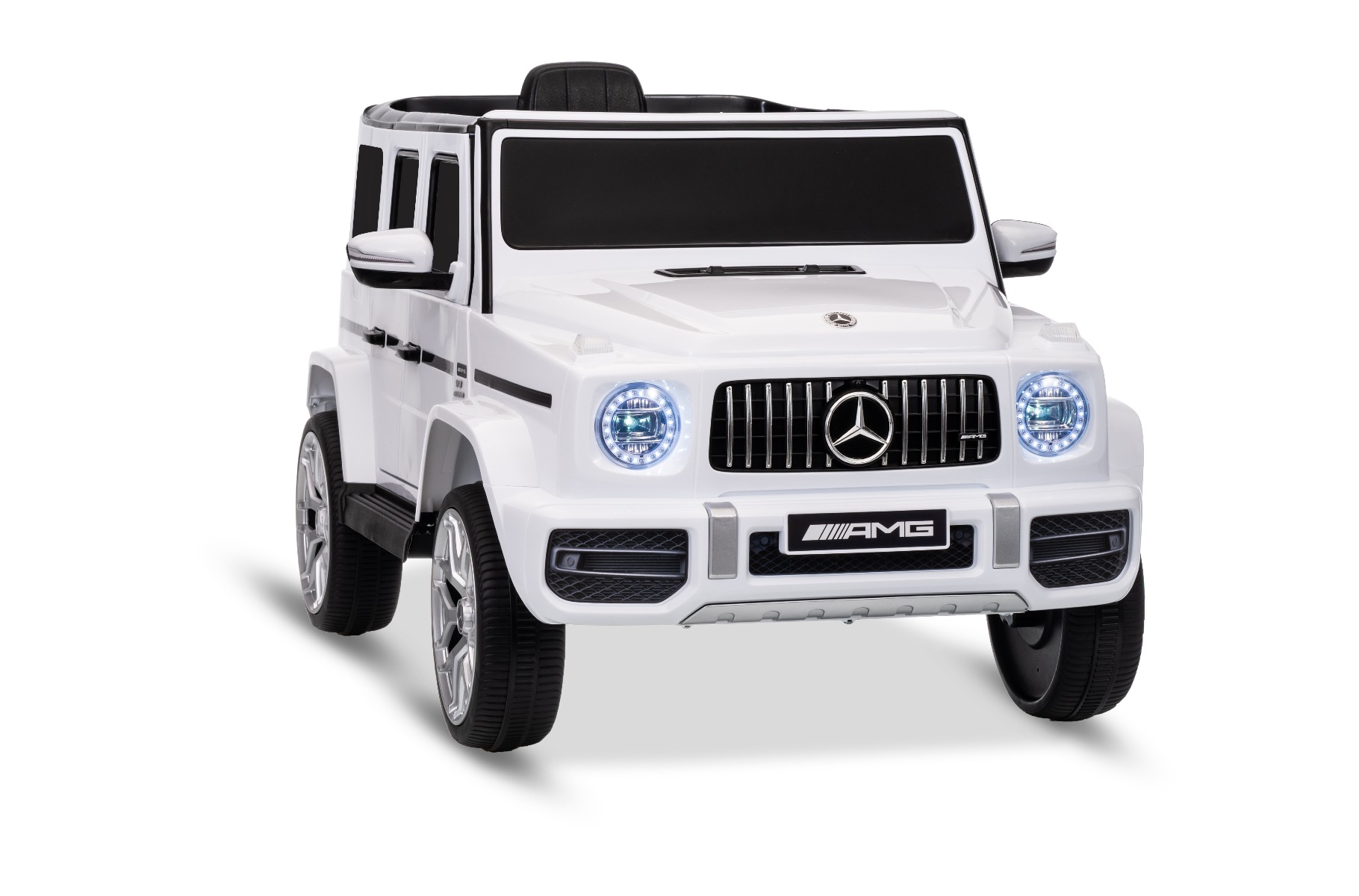Mașinuță electrică Mercedes G63 12V, alb, scaun individual, suspensii față/spate, baterie litiu, telecomandă 2.4 GHz, 2XMOTOR, USB, Bluetooth, licență ORIGINALĂ - imagine 23