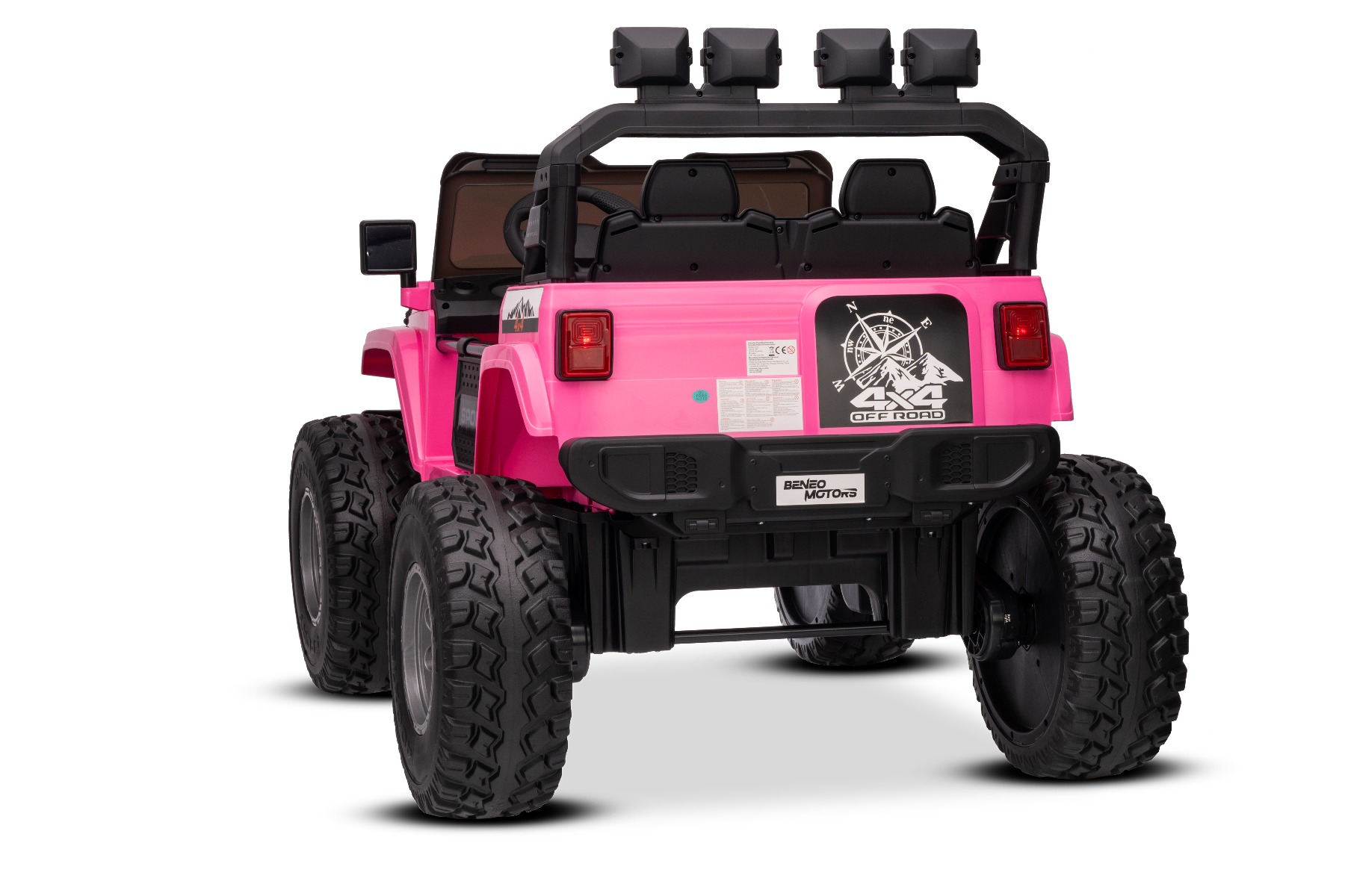Maşinuţa electrica copii OFFRIDE 4x4² cu două locuri, 24V, roz, player MP3 cu intrare USB/AUX, transmisie 4x4, baterie litiu, roți EVA cu suspensie, telecomandă, lumini LED - imagine 11