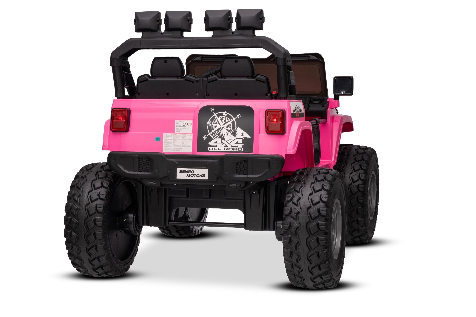 Maşinuţa electrica copii OFFRIDE 4x4² cu două locuri, 24V, roz, player MP3 cu intrare USB/AUX, transmisie 4x4, baterie litiu, roți EVA cu suspensie, telecomandă, lumini LED - imagine 13