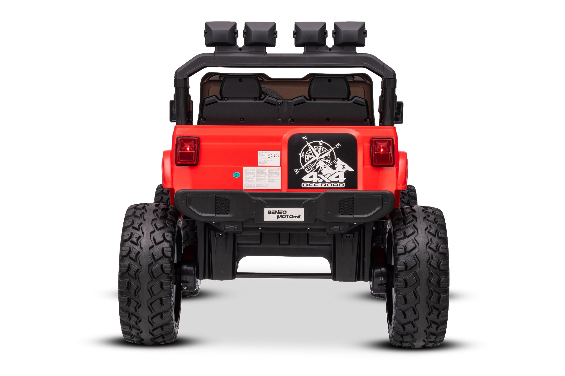 Maşinuţa electrica copii OFFRIDE 4x4² cu două locuri, 24V, roșu, player MP3 cu intrare USB/AUX, transmisie 4x4, baterie litiu, roți EVA cu suspensie, telecomandă, lumini LED - imagine 11