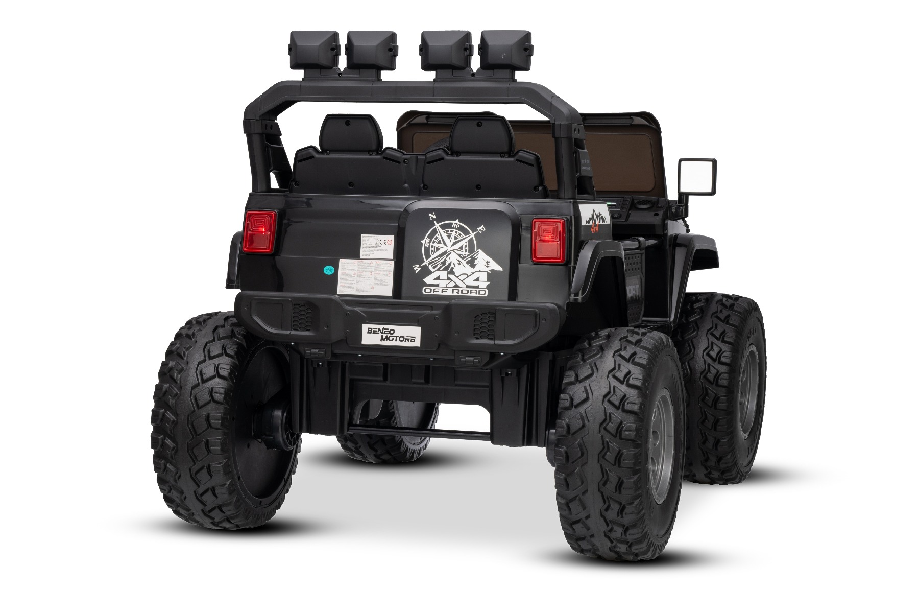 Maşinuţa electrica copii OFFRIDE 4x4² cu două locuri, 24V, negru, player MP3 cu intrare USB/AUX, transmisie 4x4, baterie litiu, roți EVA cu suspensie, telecomandă, lumini LED - imagine 12