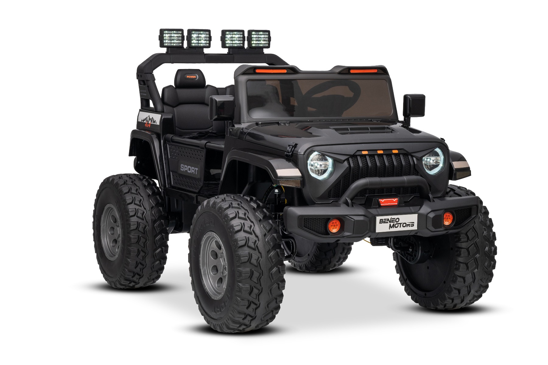 Maşinuţa electrica copii OFFRIDE 4x4² cu două locuri, 24V, negru, player MP3 cu intrare USB/AUX, transmisie 4x4, baterie litiu, roți EVA cu suspensie, telecomandă, lumini LED - imagine 21