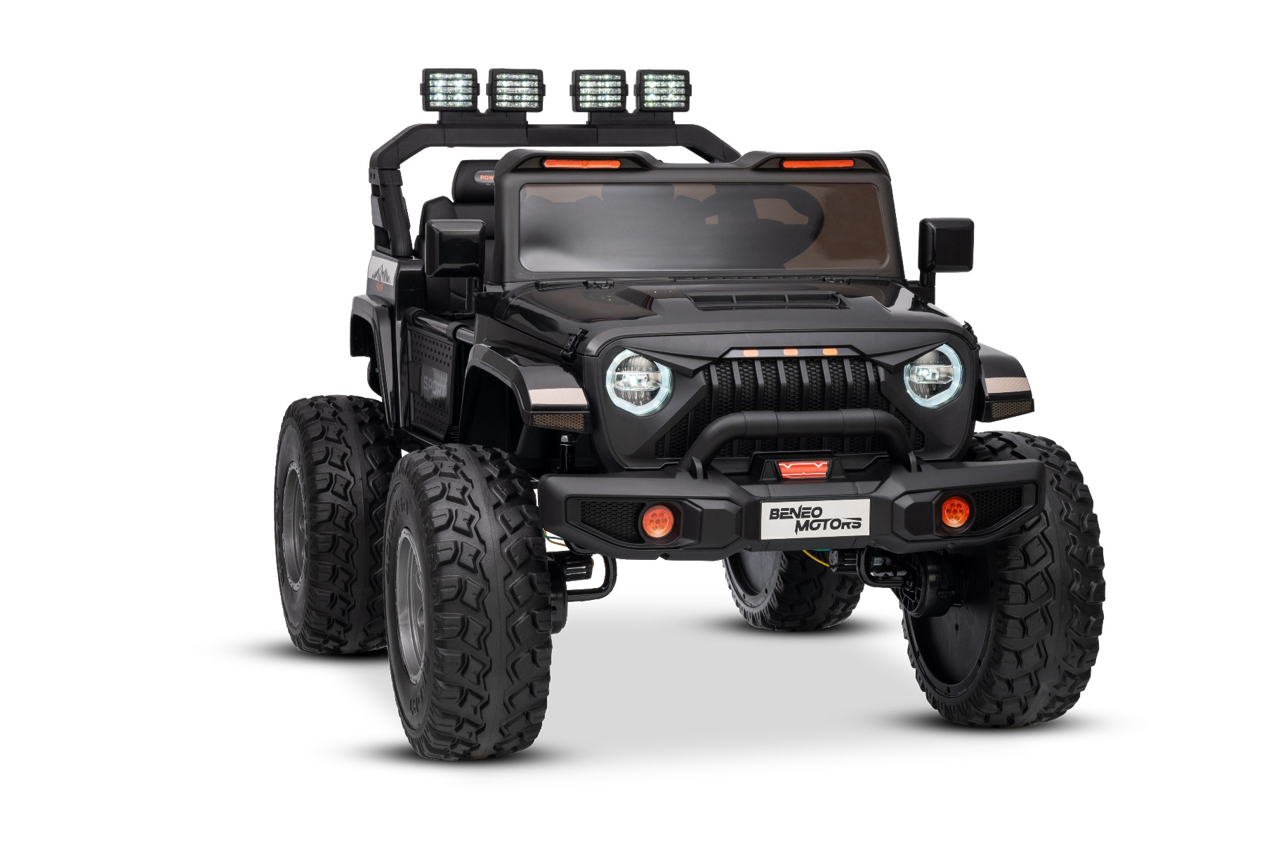 Maşinuţa electrica copii OFFRIDE 4x4² cu două locuri, 24V, negru, player MP3 cu intrare USB/AUX, transmisie 4x4, baterie litiu, roți EVA cu suspensie, telecomandă, lumini LED - imagine 22