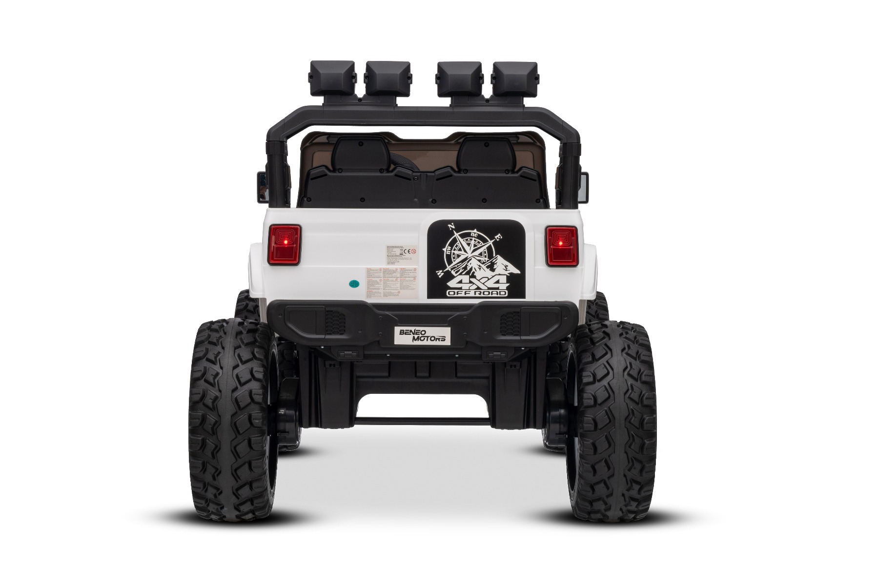 Maşinuţa electrica copii OFFRIDE 4x4² cu două locuri, 24V, alb, player MP3 cu intrare USB/AUX, transmisie 4x4, baterie litiu, roți EVA cu suspensie, telecomandă, lumini LED - imagine 12