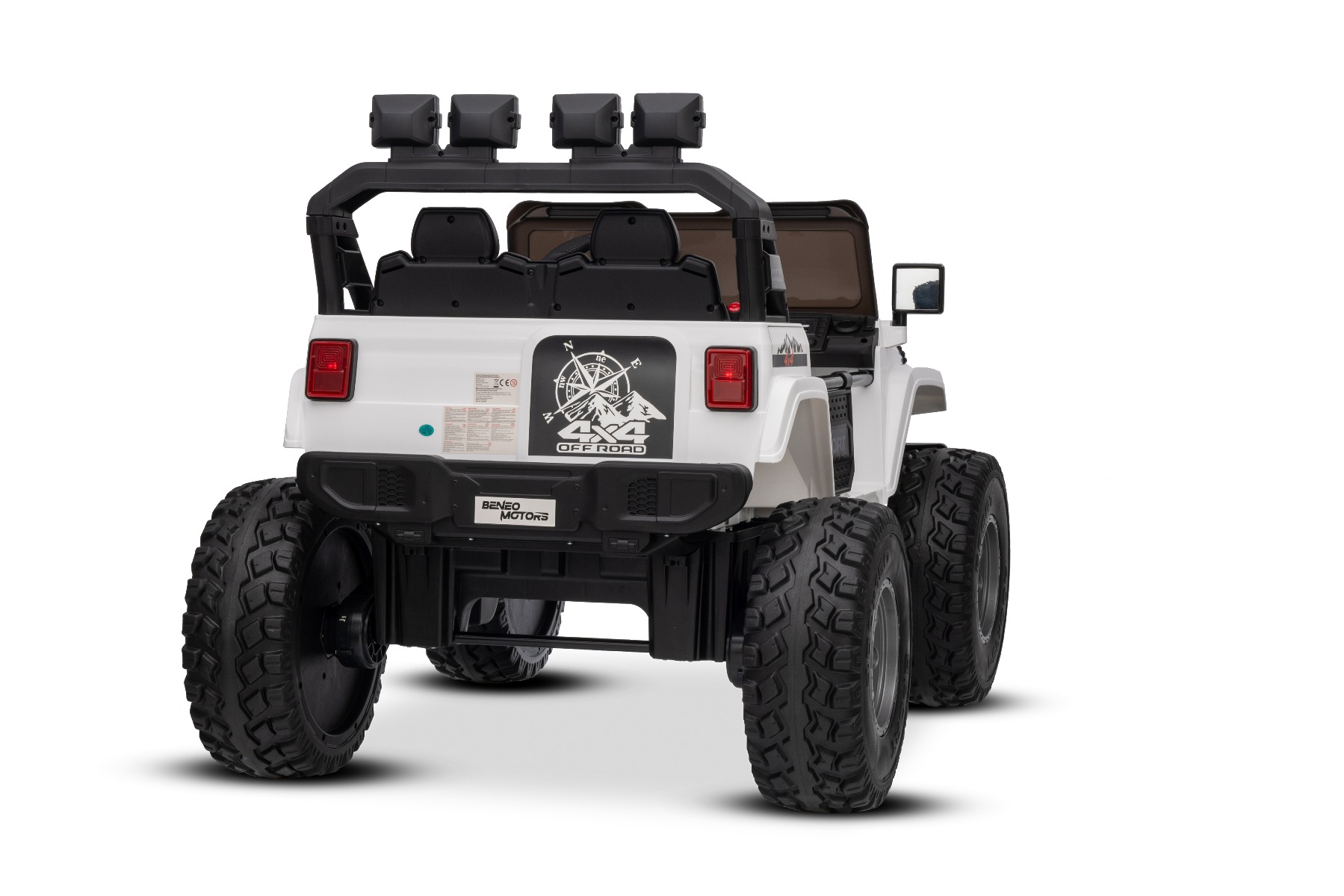 Maşinuţa electrica copii OFFRIDE 4x4² cu două locuri, 24V, alb, player MP3 cu intrare USB/AUX, transmisie 4x4, baterie litiu, roți EVA cu suspensie, telecomandă, lumini LED - imagine 13