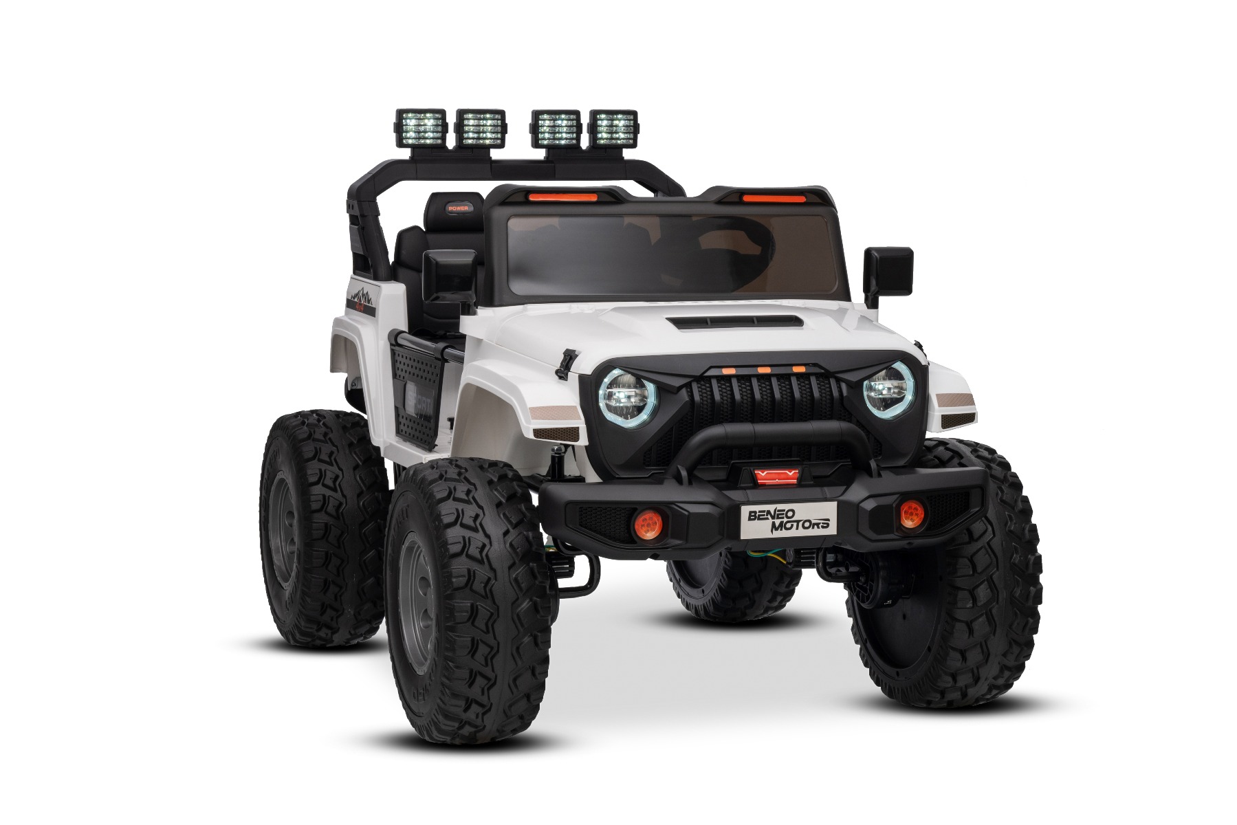 Maşinuţa electrica copii OFFRIDE 4x4² cu două locuri, 24V, alb, player MP3 cu intrare USB/AUX, transmisie 4x4, baterie litiu, roți EVA cu suspensie, telecomandă, lumini LED - imagine 23