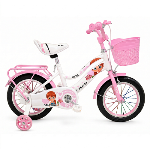 Bicicleta copii pentru fete RDB Mierla, 16 inch, roz