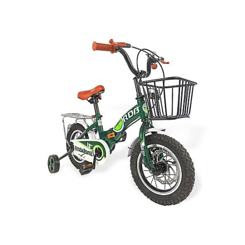 Bicicleta Copii „RDB Pescarusul” Verde, Pliabila, cu Frana Disc (12 inch)