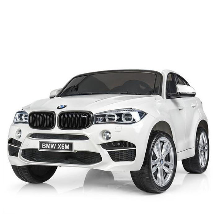 Masinuta electrica pentru copii BMW X6M (2168) XXL cu 2 locuri, Alb