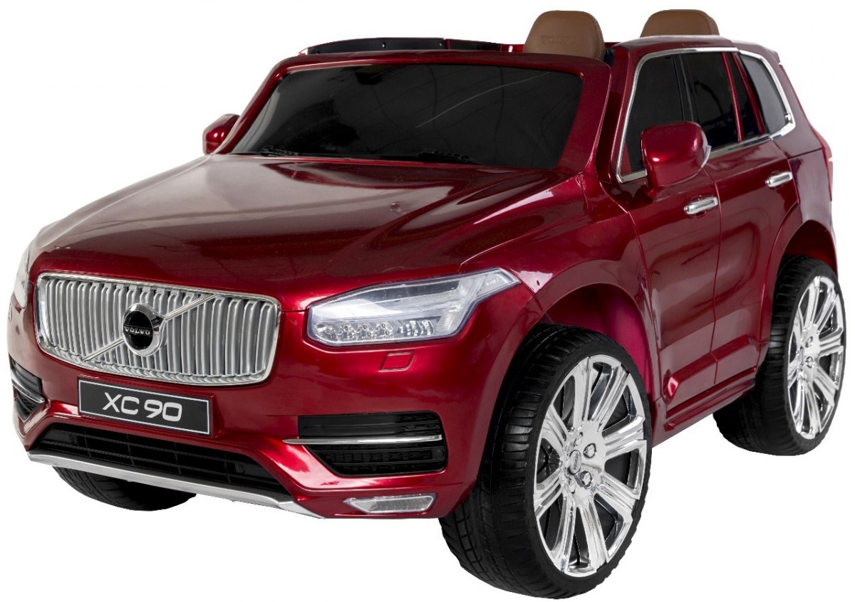 Masinuta electrica pentru copii VOLVO XC90 Visiniu metalizat - imagine 2