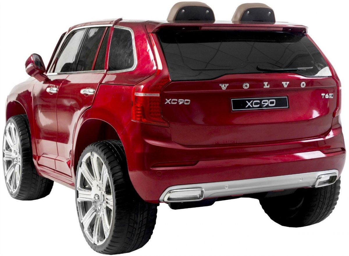 Masinuta electrica pentru copii VOLVO XC90 Visiniu metalizat - imagine 4