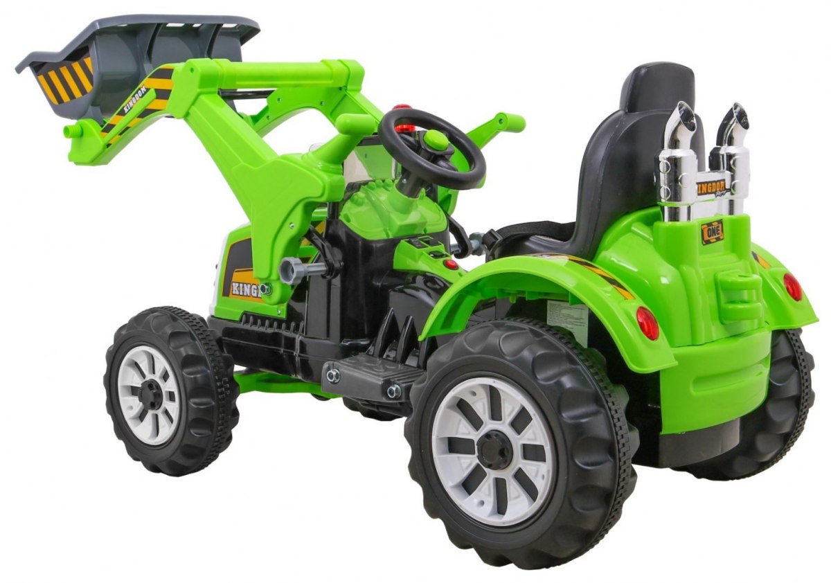 Tractor electric pentru copii cu cupa (328) Verde - imagine 3