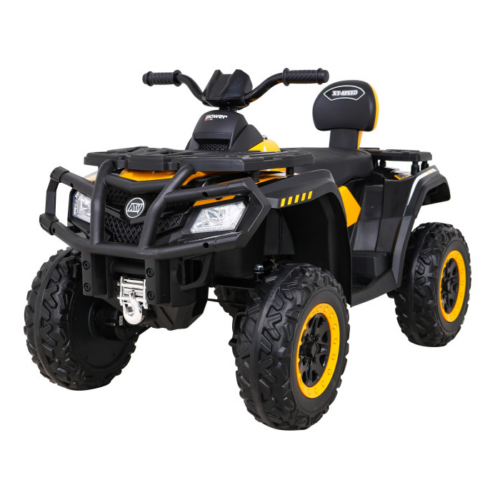 ATV electric pentru copii cu 2 locuri XT-SPEED 180W 24V 4×4, (S615) Galben