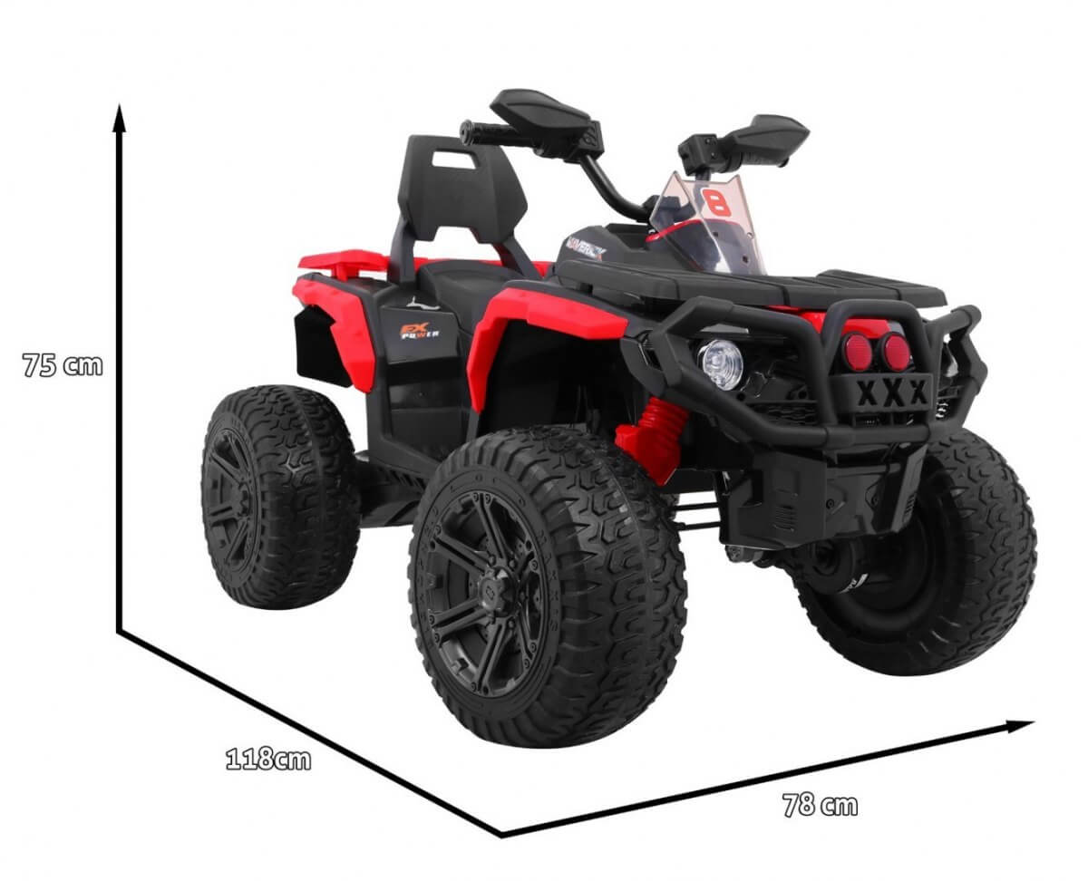 ATV electric pentru copii 4x4 12 volti (3588) Rosu - imagine 2