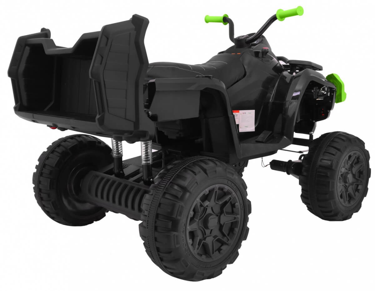 ATV electric pentru copii QUAD XL cu Telecomanda 4x4 12 volti (0909) Negru/Verde - imagine 2