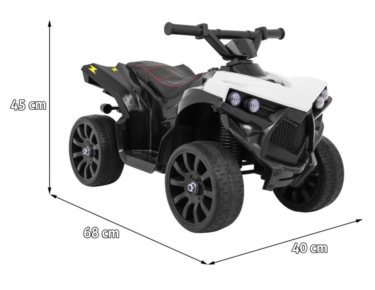 ATV electric pentru copii NAVI (570) 6 volti, Alb - imagine 2