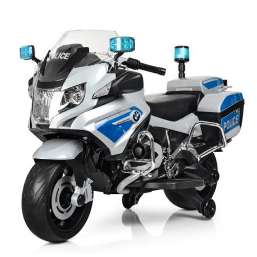 Motocicleta electrica pentru copii Autokids BMW de Politie 12V 45W (212) Gri