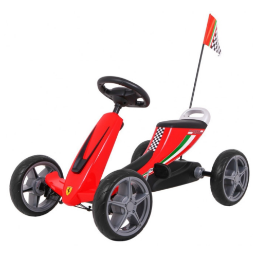 KART CU PEDALE PENTRU COPII FERRARI, Rosu