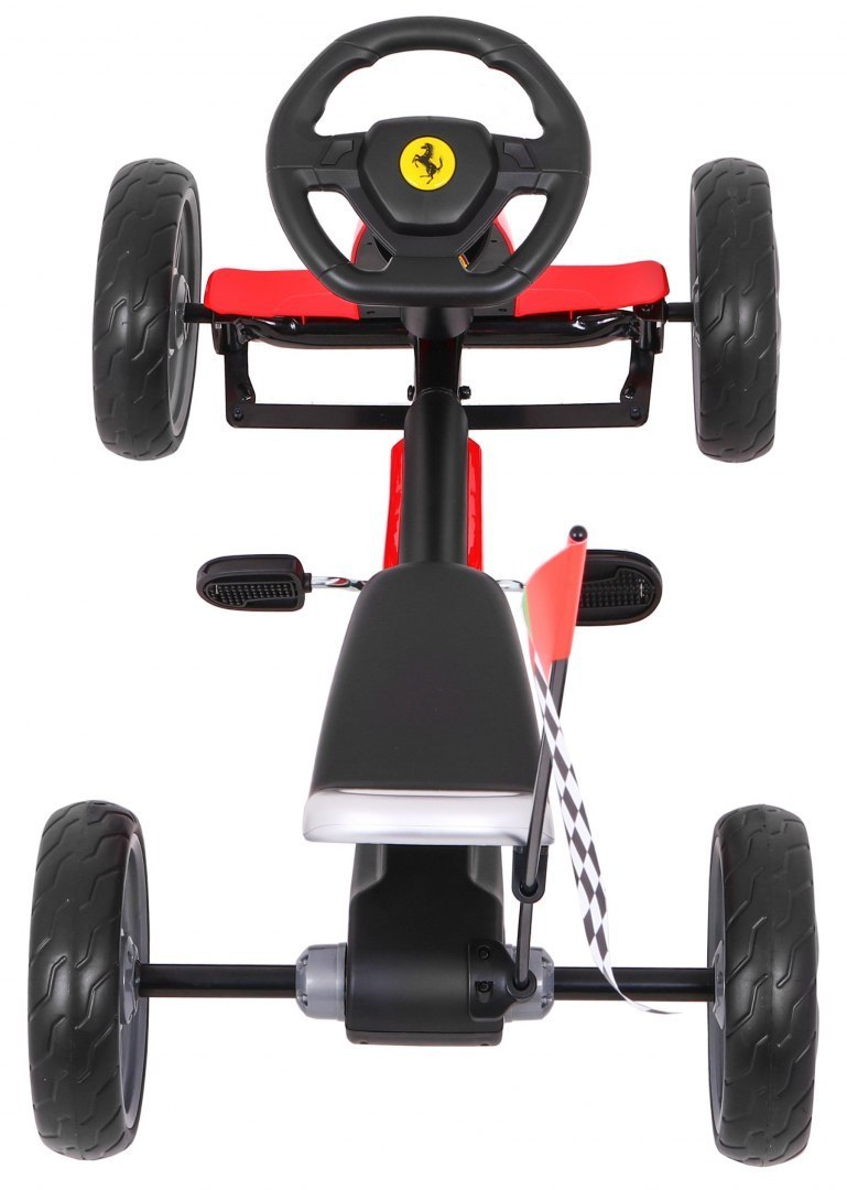 KART CU PEDALE PENTRU COPII FERRARI, Rosu - imagine 7
