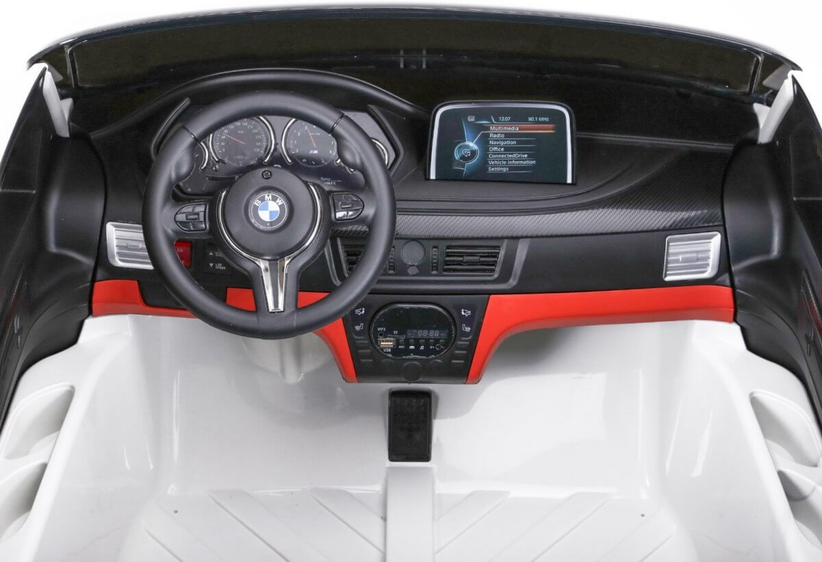 Masinuta electrica pentru copii BMW X6M (2168) XXL cu 2 locuri, Alb - imagine 5