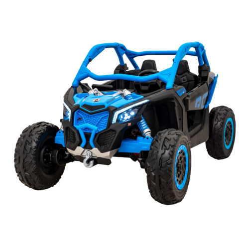UTV electric pentru copii cu 2 locuri Can-Am Maverick Turbo RR 24V 800W 4×4 (CA001) Albastru