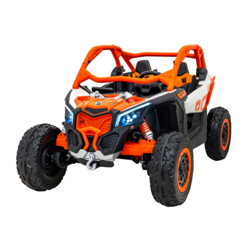 UTV electric pentru copii cu 2 locuri Can-Am Maverick Turbo RR 24V 800W 4×4 (CA001) Portocaliu