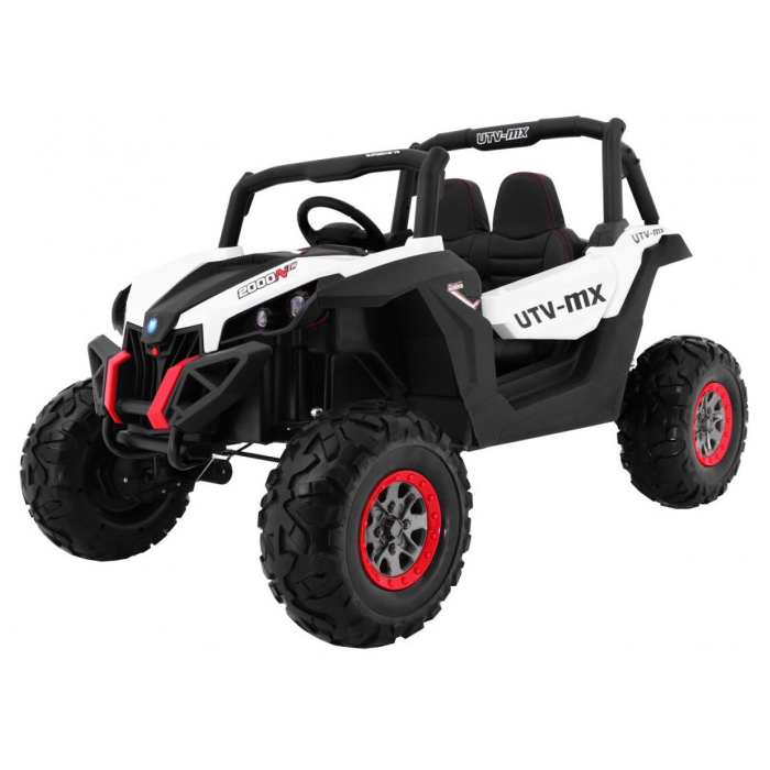 Masinuta electrica pentru copii cu 2 locuri UTV BUGGY POWER 180W 4x4 ecran LCD (ХМХ-603) Alb