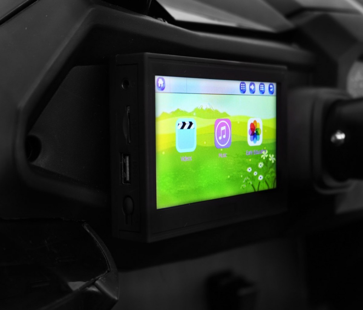 Masinuta electrica pentru copii cu 2 locuri UTV BUGGY POWER 180W 4x4 ecran LCD (ХМХ-603) Alb - imagine 8