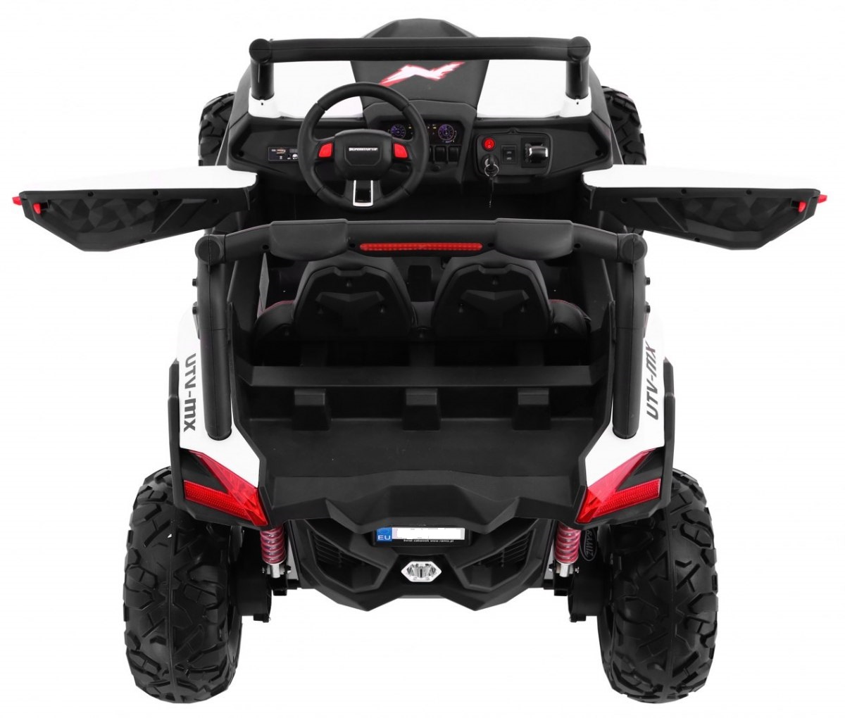 Masinuta electrica pentru copii cu 2 locuri UTV BUGGY POWER 180W 4x4 ecran LCD (ХМХ-603) Alb - imagine 6
