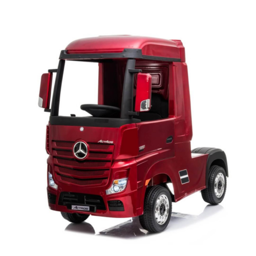 Masinuta electrica penru copii Camion Mercedes Benz ACTROS (358) 4×4, Visiniu metalizat