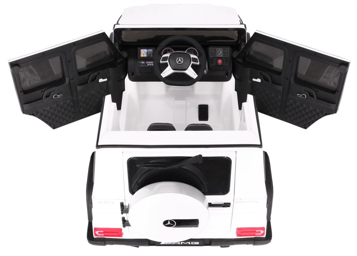 Masinuta electrica pentru copii MERCEDES AMG G65, Alb metalizat - imagine 5