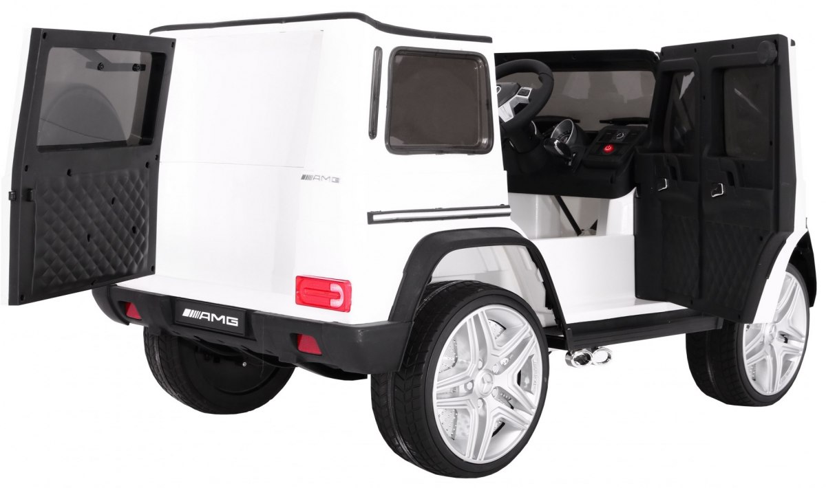 Masinuta electrica pentru copii MERCEDES AMG G65, Alb metalizat - imagine 4
