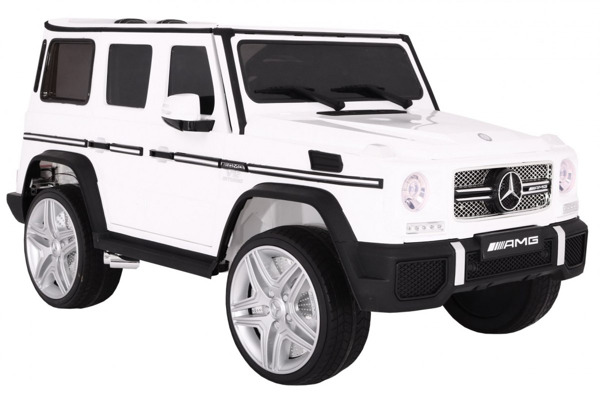 Masinuta electrica pentru copii MERCEDES AMG G65, Alb metalizat - imagine 2